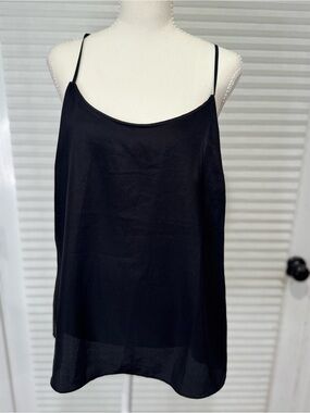 J. Crew Black Silk Spaghetti Strap Cami 1219